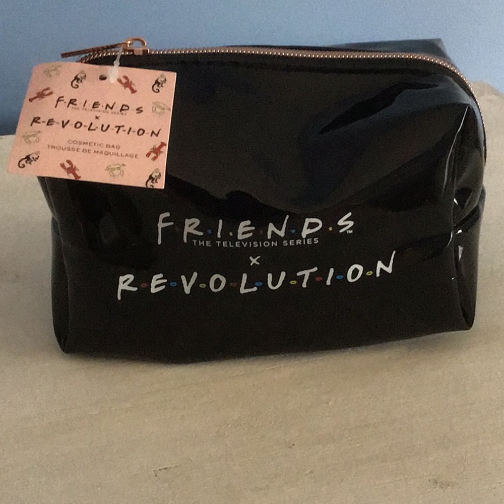 Friends x Revolution makeup case black new w/ tags
